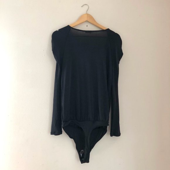 Free People Black Long Sleeve Bodysuit - Picture 6 of 7